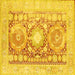 Square Persian Yellow Traditional Rug, tr331yw