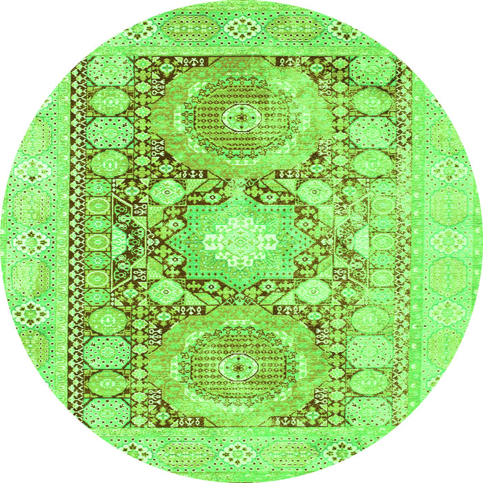 Machine Washable Persian Green Traditional Area Rugs, wshtr331grn