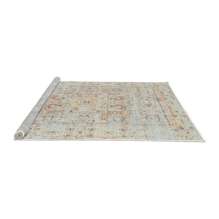 Sideview of Machine Washable Traditional Light French Beige Brown Rug, wshtr332