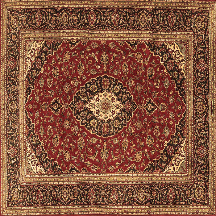Square Machine Washable Persian Brown Traditional Rug, wshtr3320brn