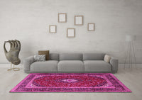 Machine Washable Persian Pink Traditional Rug, wshtr3320pnk