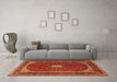 Machine Washable Persian Orange Traditional Area Rugs in a Living Room, wshtr3320org