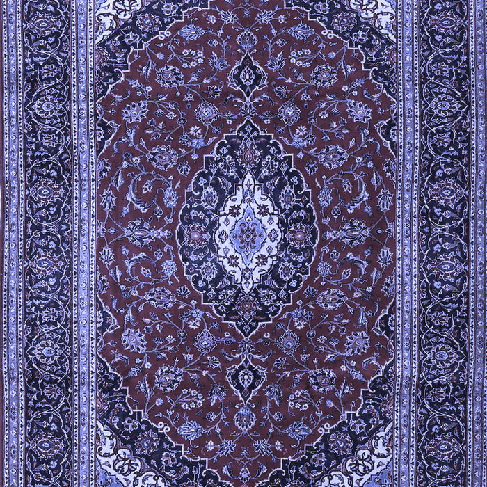 Machine Washable Persian Blue Traditional Rug, wshtr3320blu