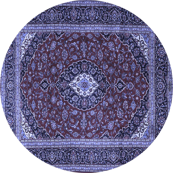 Round Persian Blue Traditional Rug, tr3320blu