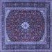 Square Persian Blue Traditional Rug, tr3320blu