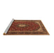 Sideview of Machine Washable Persian Brown Traditional Rug, wshtr3320brn