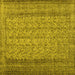 Square Persian Yellow Traditional Rug, tr3321yw