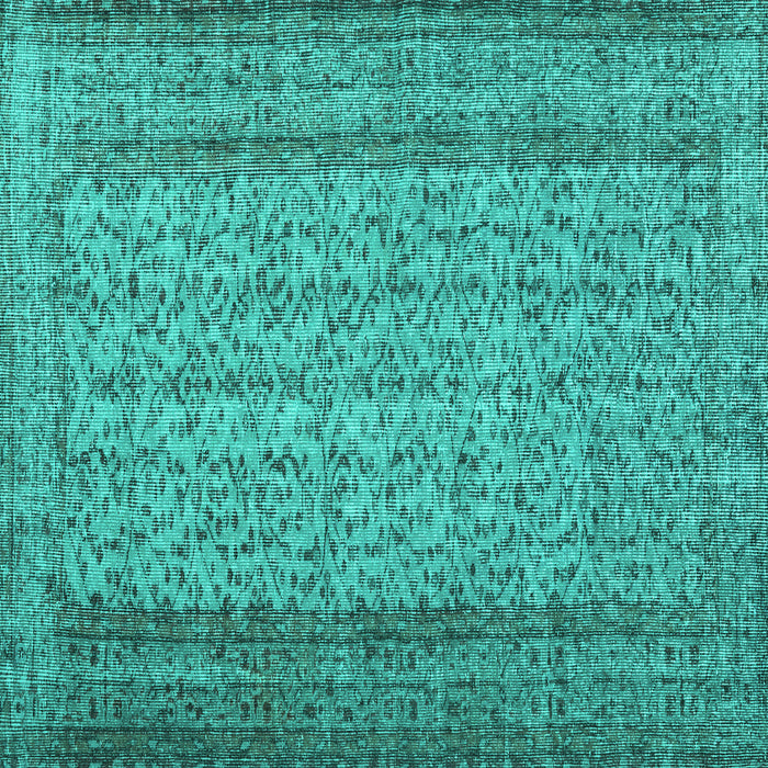Square Persian Turquoise Traditional Rug, tr3321turq