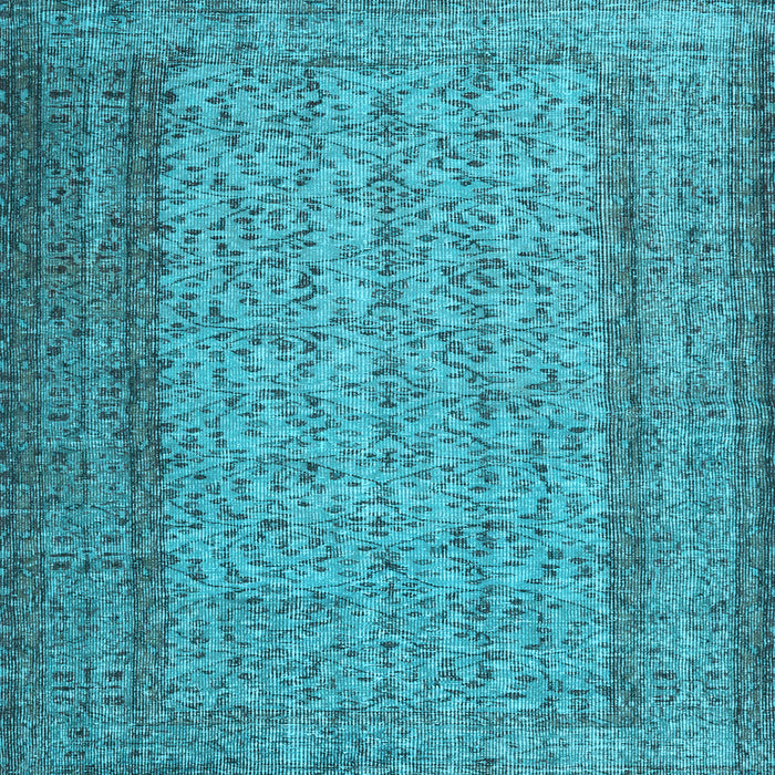 Square Machine Washable Persian Light Blue Traditional Rug, wshtr3321lblu