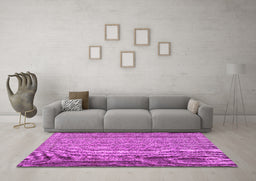 Machine Washable Persian Pink Traditional Rug in a Living Room, wshtr3321pnk
