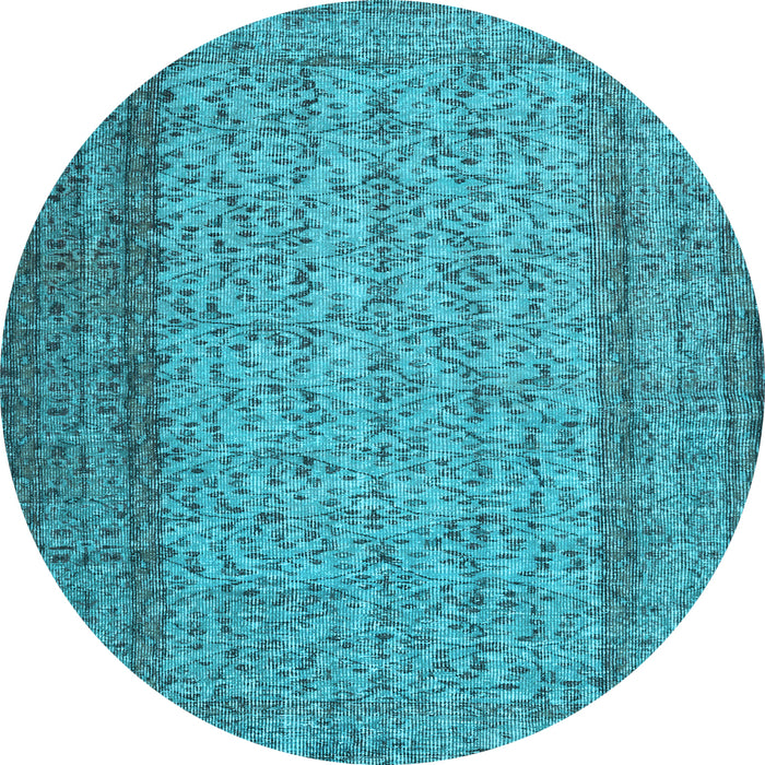 Round Persian Light Blue Traditional Rug, tr3321lblu