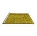 Sideview of Machine Washable Persian Yellow Traditional Rug, wshtr3321yw