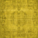 Square Persian Yellow Traditional Rug, tr3322yw