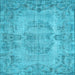 Square Persian Light Blue Traditional Rug, tr3322lblu