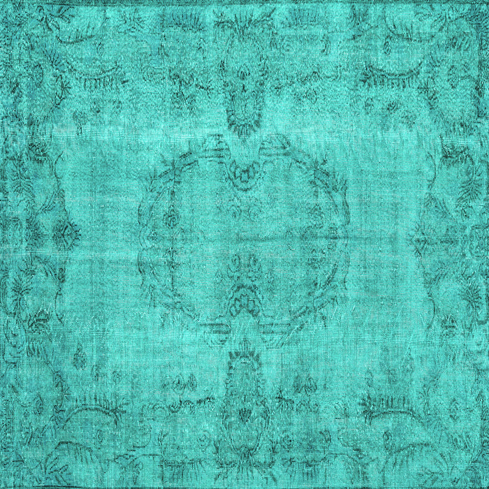 Square Persian Turquoise Traditional Rug, tr3322turq