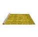 Sideview of Machine Washable Persian Yellow Traditional Rug, wshtr3322yw