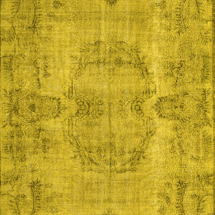Machine Washable Persian Yellow Traditional Rug, wshtr3322yw