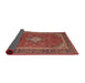 Sideview of Traditional Tangerine Pink Medallion Rug, tr3323