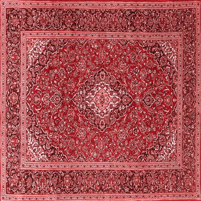 Machine Washable Medallion Red Traditional Rug, wshtr3323red