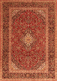 Medallion Orange Traditional Rug, tr3323org