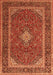 Medallion Orange Traditional Rug, tr3323org