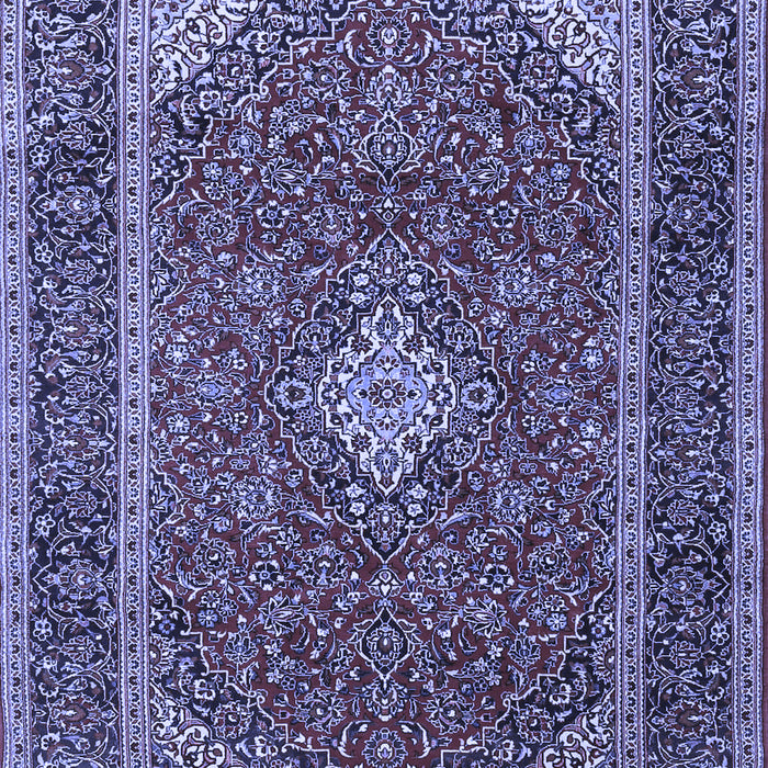 Machine Washable Medallion Blue Traditional Rug, wshtr3323blu