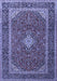 Medallion Blue Traditional Rug, tr3323blu