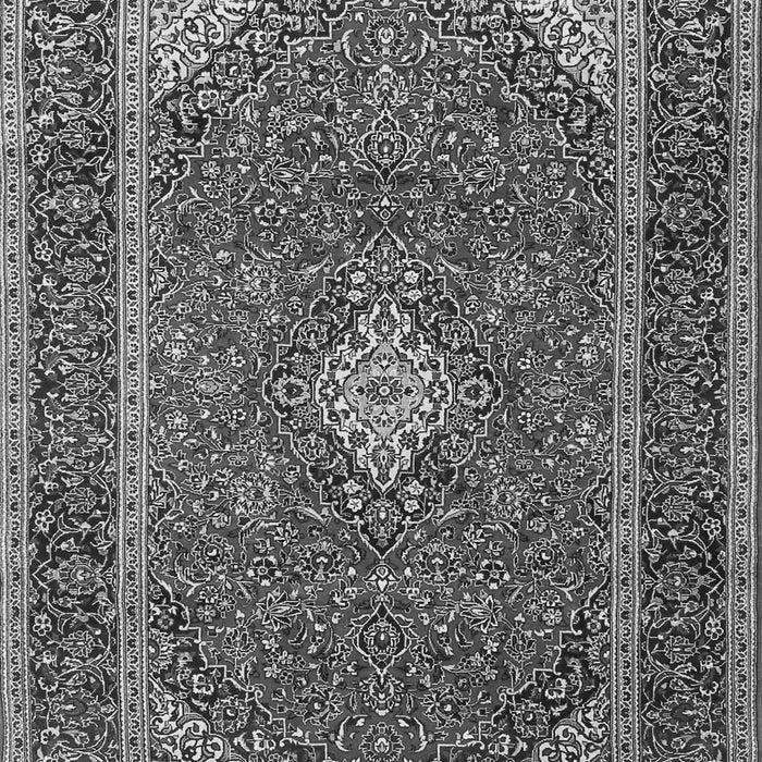 Serging Thickness of Machine Washable Medallion Gray Traditional Rug, wshtr3323gry