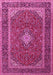 Machine Washable Medallion Pink Traditional Rug, wshtr3323pnk
