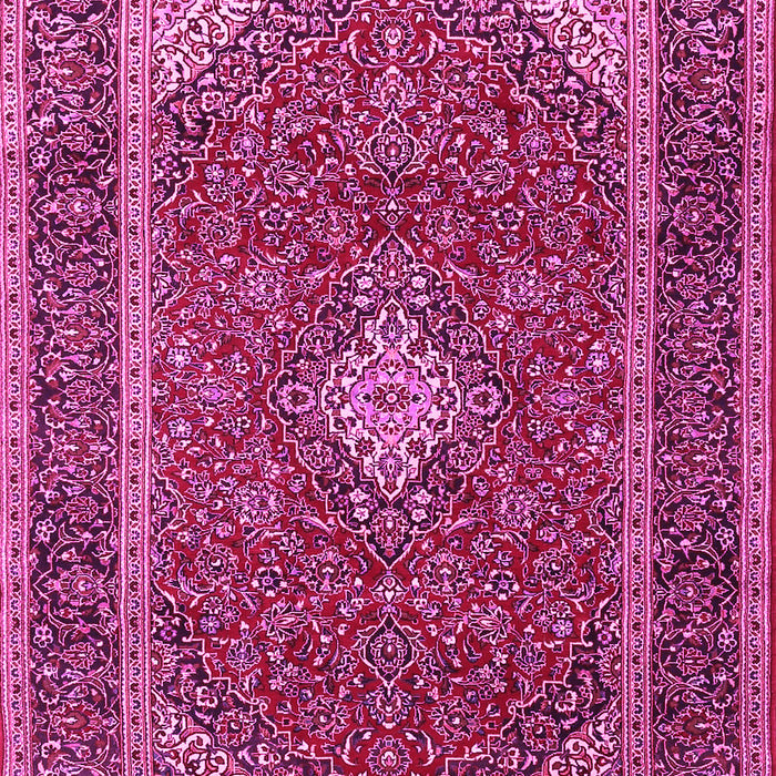 Machine Washable Medallion Pink Traditional Rug, wshtr3323pnk