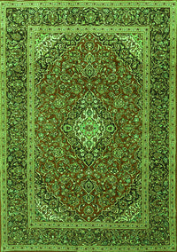 Medallion Green Traditional Rug, tr3323grn