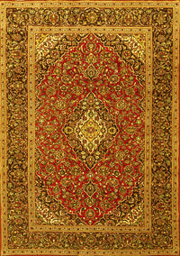 Medallion Yellow Traditional Rug, tr3323yw