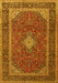 Medallion Yellow Traditional Rug, tr3323yw