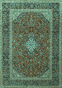 Medallion Turquoise Traditional Rug, tr3323turq