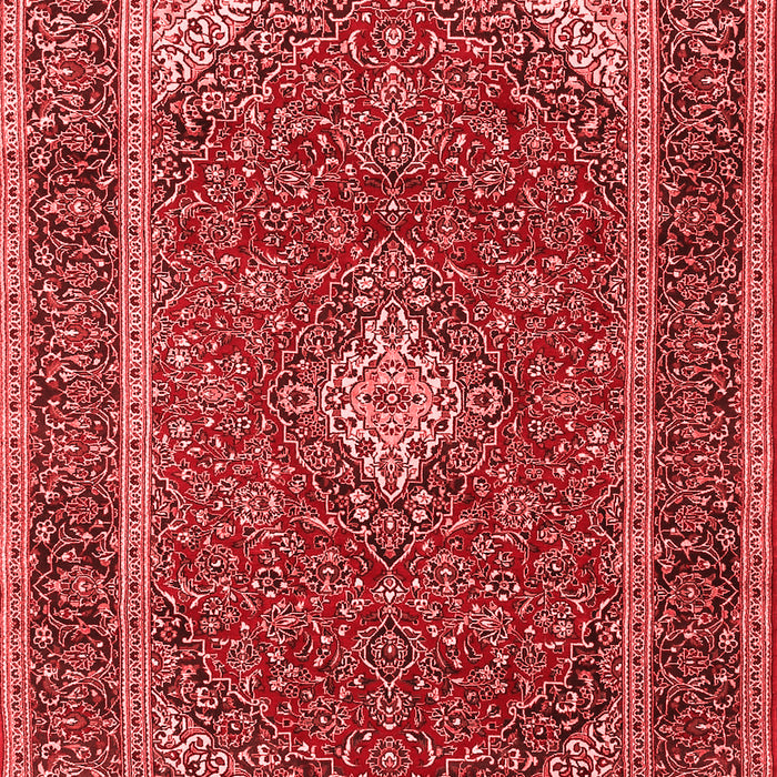 Machine Washable Medallion Red Traditional Rug, wshtr3323red