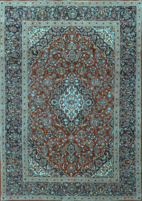 Medallion Light Blue Traditional Rug, tr3323lblu