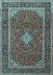 Medallion Light Blue Traditional Rug, tr3323lblu