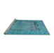 Sideview of Machine Washable Persian Light Blue Traditional Rug, wshtr3324lblu