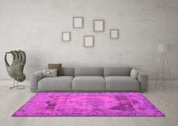 Machine Washable Persian Pink Traditional Rug in a Living Room, wshtr3324pnk