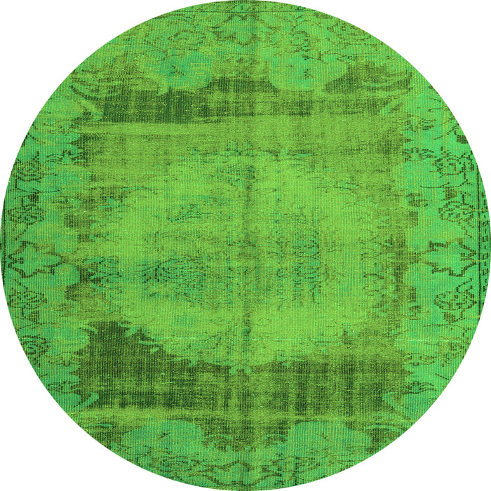 Square Persian Green Traditional Rug, tr3324grn