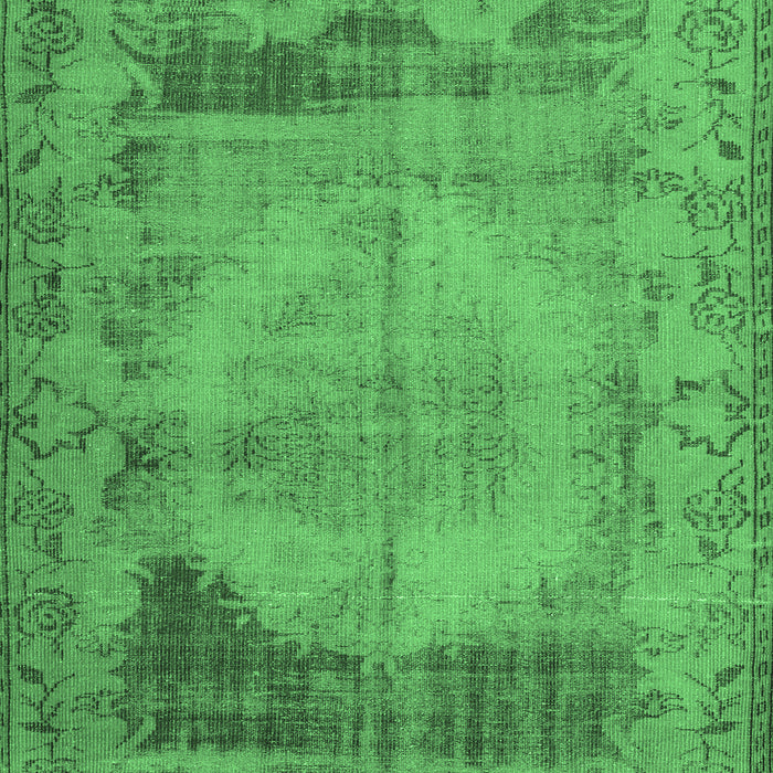 Machine Washable Persian Emerald Green Traditional Area Rugs, wshtr3324emgrn