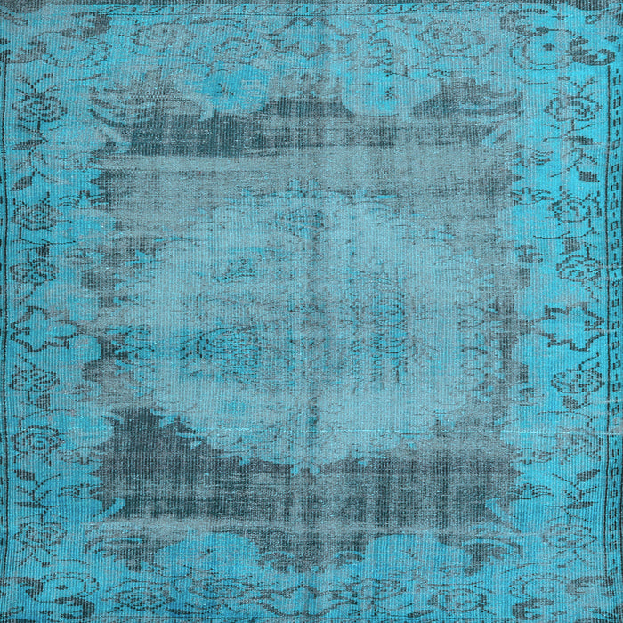 Square Machine Washable Persian Light Blue Traditional Rug, wshtr3324lblu
