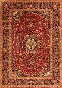 Medallion Orange Traditional Rug, tr3325org