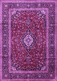 Medallion Purple Traditional Rug, tr3325pur