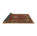 Sideview of Medallion Brown Traditional Rug, tr3325brn