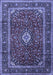 Medallion Blue Traditional Rug, tr3325blu