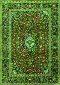 Medallion Green Traditional Rug, tr3325grn