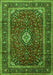 Medallion Green Traditional Rug, tr3325grn