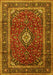 Medallion Yellow Traditional Rug, tr3325yw