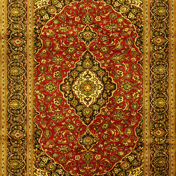 Medallion Yellow Traditional Rug, tr3325yw